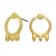 Cymbal ™ DQ metal Earpin Farali III for SuperDuo beads - Gold